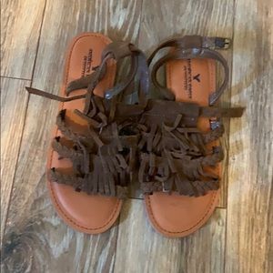 NWOT American Eagle fringe sandals
